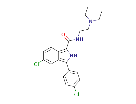 Molecular Structure of 65458-32-4 (2H-Isoindole-1-carboxamide,
5-chloro-3-(4-chlorophenyl)-N-[2-(diethylamino)ethyl]-)