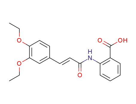 Molecular Structure of 53902-32-2 (Benzoic acid, 2-[[3-(3,4-diethoxyphenyl)-1-oxo-2-propenyl]amino]-)