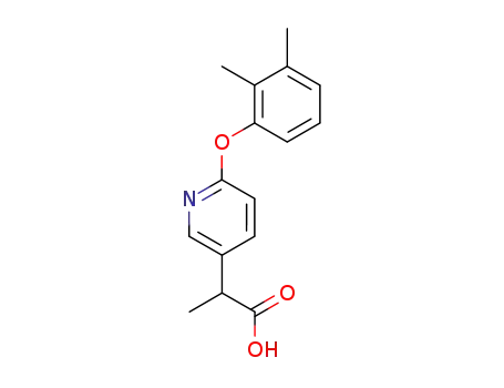 Molecular Structure of 51363-24-7 (3-Pyridineacetic acid, 6-(2,3-dimethylphenoxy)-a-methyl-)