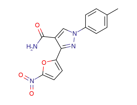 1-(4-Methylphenyl)-3-(5-nitrofuran-2-yl)-1H-pyrazole-4-carboxamide
