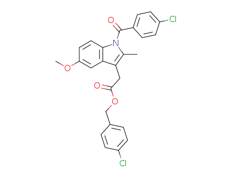 Molecular Structure of 65825-18-5 (1H-Indole-3-acetic acid, 1-(4-chlorobenzoyl)-5-methoxy-2-methyl-,
(4-chlorophenyl)methyl ester)