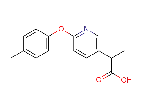 Molecular Structure of 51362-90-4 (3-Pyridineacetic acid, a-methyl-6-(4-methylphenoxy)-)