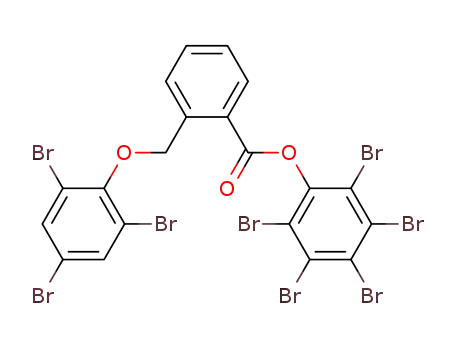 Molecular Structure of 63024-51-1 (Benzoic acid, 2-[(2,4,6-tribromophenoxy)methyl]-, pentabromophenyl
ester)