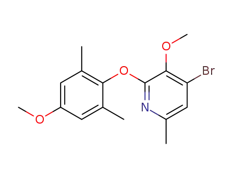 Molecular Structure of 351382-77-9 (Pyridine,
4-bromo-3-methoxy-2-(4-methoxy-2,6-dimethylphenoxy)-6-methyl-)