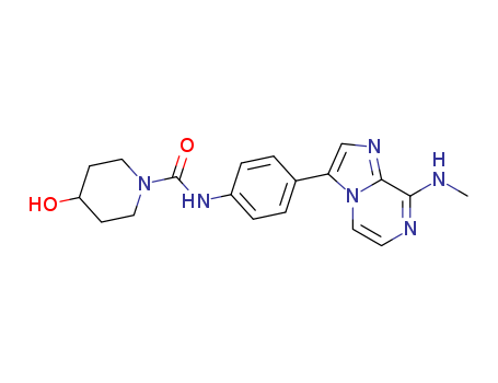 1-Piperidinecarboxamide,
4-hydroxy-N-[4-[8-(methylamino)imidazo[1,2-a]pyrazin-3-yl]phenyl]-