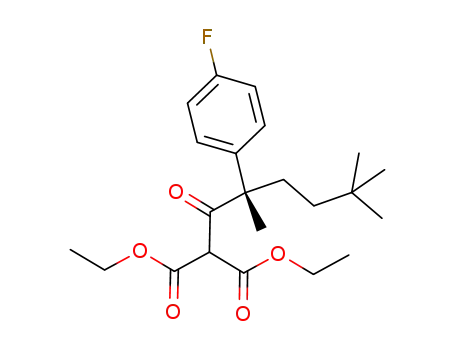 Molecular Structure of 847444-02-4 (Propanedioic acid, [(2S)-2-(4-fluorophenyl)-2,5,5-trimethyl-1-oxohexyl]-,
diethyl ester)