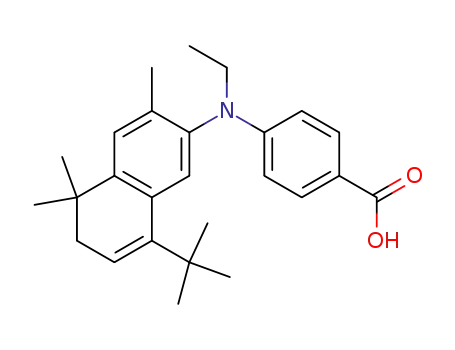 Molecular Structure of 362026-48-0 (Benzoic acid,
4-[[8-(1,1-dimethylethyl)-5,6-dihydro-3,5,5-trimethyl-2-naphthalenyl]ethyl
amino]-)