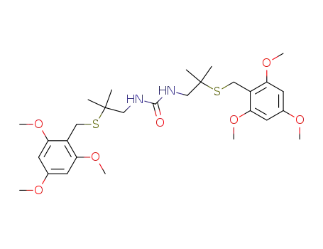 Molecular Structure of 618112-44-0 (Urea, N,N'-bis[2-methyl-2-[[(2,4,6-trimethoxyphenyl)methyl]thio]propyl]-)