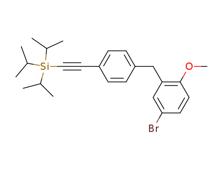 (2-(4-(5-bromo-2-methoxybenzyl)phenyl)ethynyl)triisopropylsilane