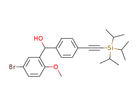 (5-bromo-2-methoxyphenyl)(4-(2-(triisopropylsilyl)ethynyl)phenyl)methanol