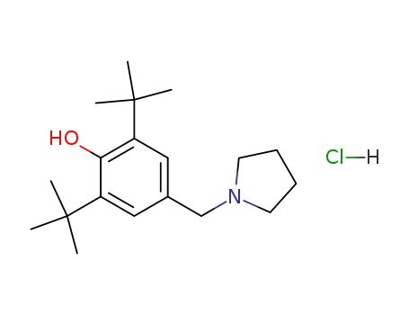 Phenol, 2,6-bis(1,1-dimethylethyl)-4-(1-pyrrolidinylmethyl)-,
hydrochloride