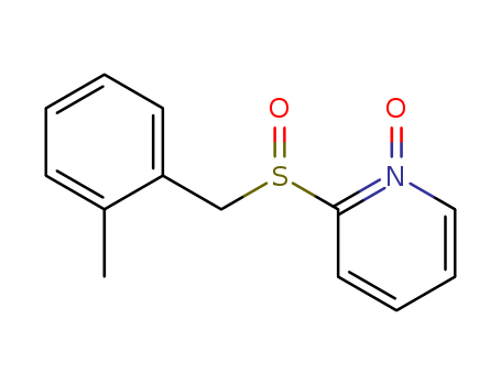 Pyridine, 2-[[(2-methylphenyl)methyl]sulfinyl]-, 1-oxide