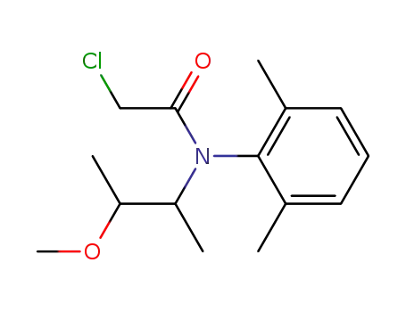 Molecular Structure of 60531-39-7 (Acetamide,
2-chloro-N-(2,6-dimethylphenyl)-N-(2-methoxy-1-methylpropyl)-)
