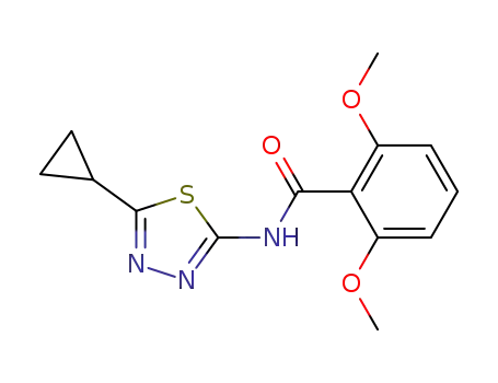 Molecular Structure of 82559-73-7 (Benzamide, N-(5-cyclopropyl-1,3,4-thiadiazol-2-yl)-2,6-dimethoxy-)