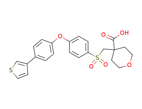 2H-Pyran-4-carboxylic acid,
tetrahydro-4-[[[4-[4-(3-thienyl)phenoxy]phenyl]sulfonyl]methyl]-
