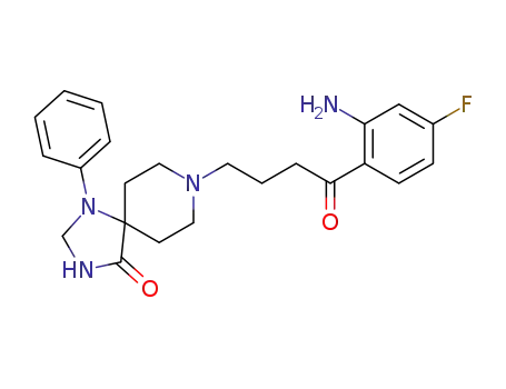 1,3,8-Triazaspiro[4.5]decan-4-one,
8-[4-(2-amino-4-fluorophenyl)-4-oxobutyl]-1-phenyl-