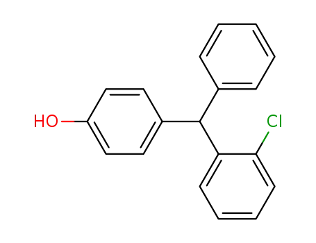 Molecular Structure of 67723-79-9 (Phenol, 4-[(2-chlorophenyl)phenylmethyl]-)