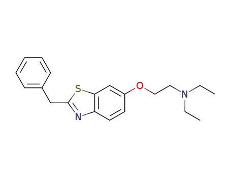 Molecular Structure of 184833-62-3 (Ethanamine, N,N-diethyl-2-[[2-(phenylmethyl)-6-benzothiazolyl]oxy]-)