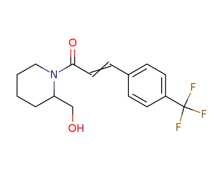 Molecular Structure of 105919-45-7 (2-Piperidinemethanol,
1-[1-oxo-3-[4-(trifluoromethyl)phenyl]-2-propenyl]-)