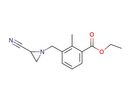 Benzoic acid, 3-[(2-cyano-1-aziridinyl)methyl]-2-methyl-, ethyl ester
