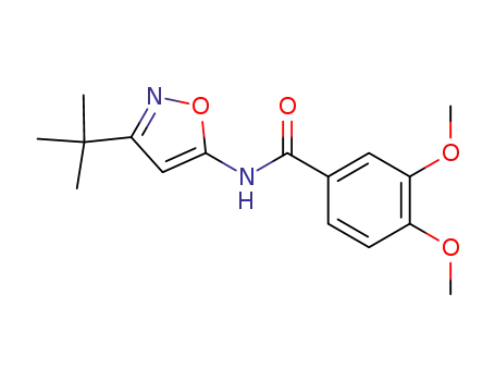 Molecular Structure of 82558-95-0 (Benzamide, N-[3-(1,1-dimethylethyl)-5-isoxazolyl]-3,4-dimethoxy-)