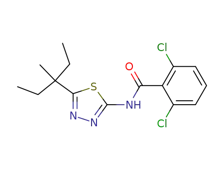 Molecular Structure of 82559-36-2 (Benzamide,
2,6-dichloro-N-[5-(1-ethyl-1-methylpropyl)-1,3,4-thiadiazol-2-yl]-)