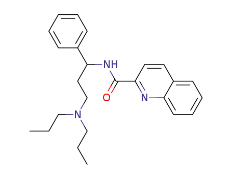 Molecular Structure of 113637-07-3 (2-Quinolinecarboxamide, N-[3-(dipropylamino)-1-phenylpropyl]-)