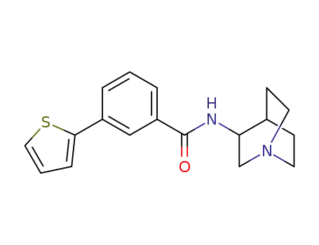 Molecular Structure of 355385-84-1 (Benzamide, N-1-azabicyclo[2.2.2]oct-3-yl-3-(2-thienyl)-)