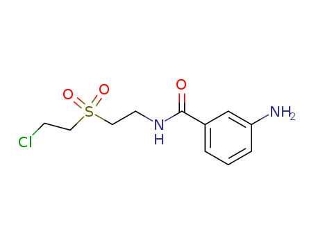 Molecular Structure of 125555-85-3 (Benzamide, 3-amino-N-[2-[(2-chloroethyl)sulfonyl]ethyl]-)
