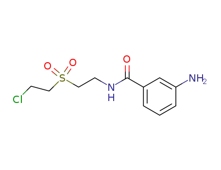 Molecular Structure of 125555-85-3 (Benzamide, 3-amino-N-[2-[(2-chloroethyl)sulfonyl]ethyl]-)