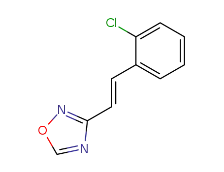 Molecular Structure of 24663-94-3 (1,2,4-Oxadiazole, 3-[2-(2-chlorophenyl)ethenyl]-, (E)-)