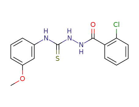 Molecular Structure of 216880-70-5 (Benzoic acid, 2-chloro-,
2-[[(3-methoxyphenyl)amino]thioxomethyl]hydrazide)