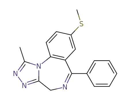 1-methyl-8-methylsulfanyl-6-phenyl-4<i>H</i>-benzo[<i>f</i>][1,2,4]triazolo[4,3-<i>a</i>][1,4]diazepine