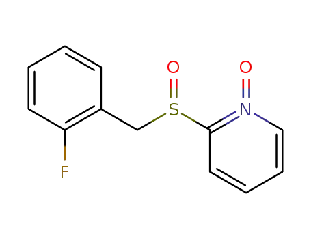 Molecular Structure of 60264-23-5 (Pyridine, 2-[[(2-fluorophenyl)methyl]sulfinyl]-, 1-oxide)