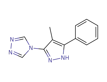 Molecular Structure of 62538-11-8 (4H-1,2,4-Triazole, 4-(4-methyl-5-phenyl-1H-pyrazol-3-yl)-)