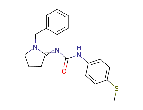 Molecular Structure of 50529-29-8 (Urea, [4-(methylthio)phenyl][1-(phenylmethyl)-2-pyrrolidinylidene]-)