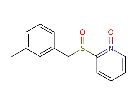 Molecular Structure of 62381-88-8 (Pyridine, 2-[[(3-methylphenyl)methyl]sulfinyl]-, 1-oxide)