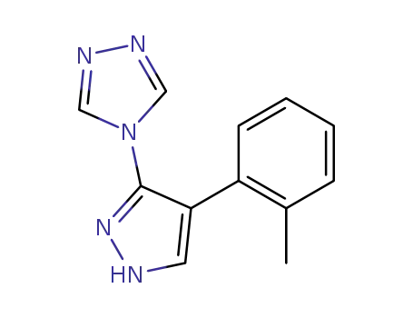 Molecular Structure of 62537-99-9 (4H-1,2,4-Triazole, 4-[4-(2-methylphenyl)-1H-pyrazol-3-yl]-)