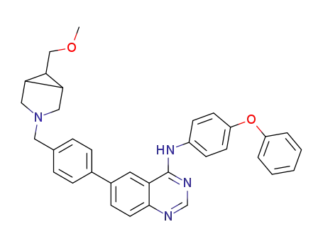 Molecular Structure of 289036-86-8 (4-Quinazolinamine,
6-[4-[[6-(methoxymethyl)-3-azabicyclo[3.1.0]hex-3-yl]methyl]phenyl]-N-(4
-phenoxyphenyl)-)
