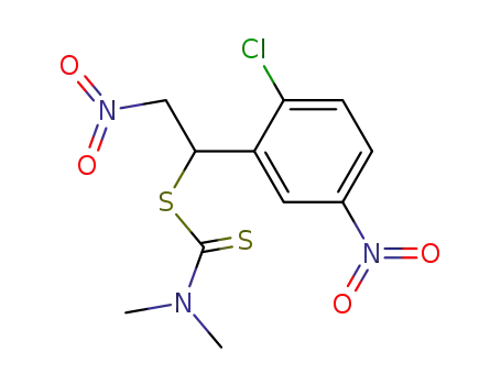 Carbamodithioic acid, dimethyl-, 1-(2-chloro-5-nitrophenyl)-2-nitroethyl
ester