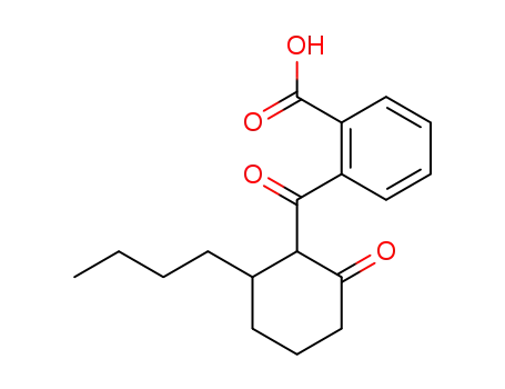 Molecular Structure of 58009-08-8 (Benzoic acid, 2-[(2-butyl-6-oxocyclohexyl)carbonyl]-)