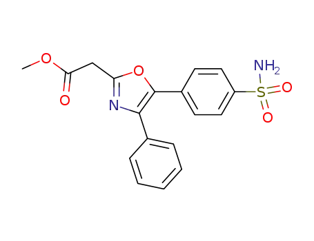 2-Oxazoleacetic acid, 5-[4-(aminosulfonyl)phenyl]-4-phenyl-, methyl
ester