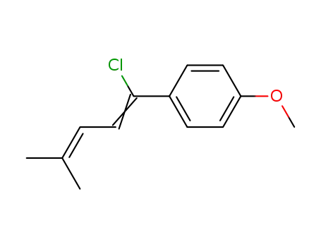 Molecular Structure of 76865-26-4 (Benzene, 1-(1-chloro-4-methyl-1,3-pentadienyl)-4-methoxy-)