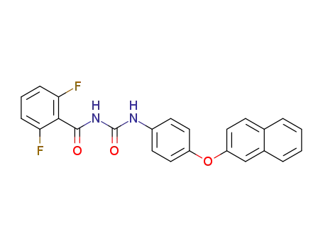 Molecular Structure of 76589-30-5 (Benzamide,
2,6-difluoro-N-[[[4-(2-naphthalenyloxy)phenyl]amino]carbonyl]-)