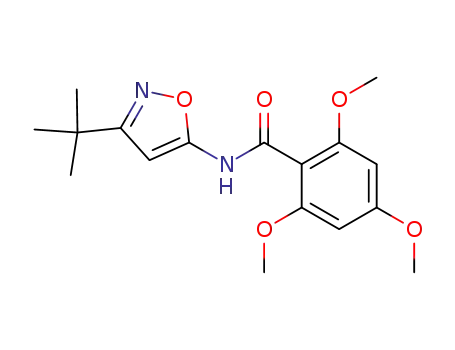 Molecular Structure of 82559-05-5 (Benzamide, N-[3-(1,1-dimethylethyl)-5-isoxazolyl]-2,4,6-trimethoxy-)