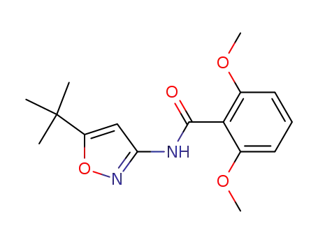 Molecular Structure of 82558-56-3 (Benzamide, N-[5-(1,1-dimethylethyl)-3-isoxazolyl]-2,6-dimethoxy-)