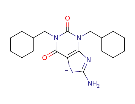 Molecular Structure of 132186-67-5 (1H-Purine-2,6-dione, 8-amino-1,3-bis(cyclohexylmethyl)-3,7-dihydro-)