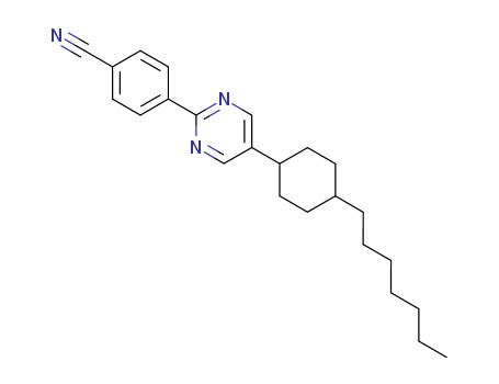 Molecular Structure of 116265-98-6 (Benzonitrile, 4-[5-(4-heptylcyclohexyl)-2-pyrimidinyl]-)