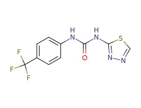 Molecular Structure of 23750-63-2 (Urea, N-1,3,4-thiadiazol-2-yl-N'-[4-(trifluoromethyl)phenyl]-)