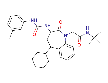 1H-1-Benzazepine-1-acetamide,
5-cyclohexyl-N-(1,1-dimethylethyl)-2,3,4,5-tetrahydro-3-[[[(3-methylphen
yl)amino]carbonyl]amino]-2-oxo-